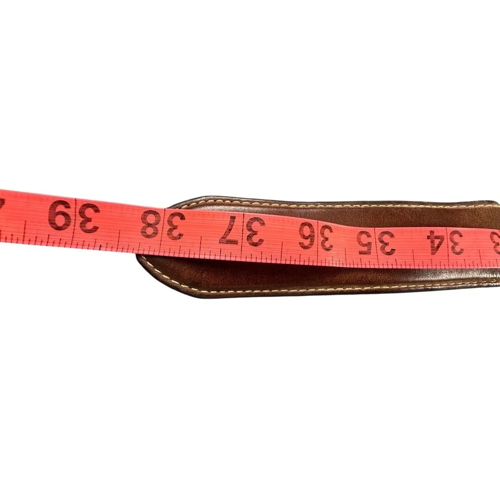 Silver Creek Classics Belt Mens 34 Brown Leather Good Western Woven Basketweave
